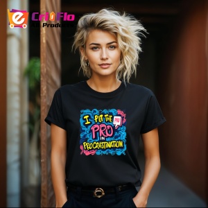 Tricou Pro In Procrastination Text Colorat, Copii | Dama | Barbat, culoare negru - Img 12