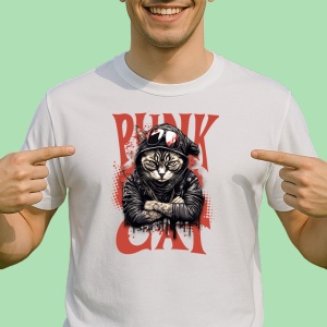 Tricou Punk cat - Copii | Dama | Barbat - Img 2