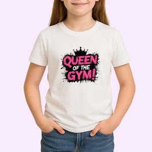 Tricou Queen Of The Gym Roz Femei, Copii | Dama | Barbat - Img 3