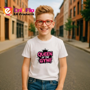 Tricou Queen Of The Gym Roz Femei, Copii | Dama | Barbat - Img 7