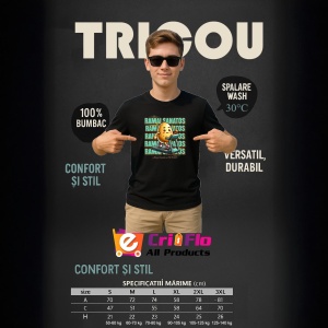Tricou Ramai Sanatos Mergi Sanatos fii fericit Negru, Artboard 1 Negru, Copii | Dama | Barbat - Img 10