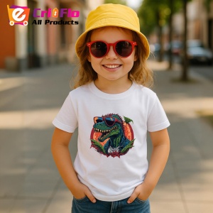 Tricou Raptor cool cu frunze si ochelari stil retro Copii | Dama | Barbat - Img 11