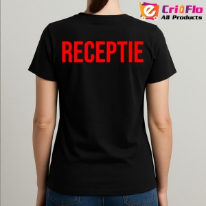 Tricou RECEPTIE, Personalizat | Unisex Dama si Barbat, Negru - Img 3