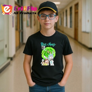 Tricou Rick and morty aventuri interdimensionale nebune ale unui savant si nepotului sau, Copii | Dama | Barbat , tricou negru
