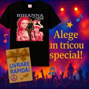 Tricou Rihanna, muzica Pop, Dama | Barbat | Copii, Culoare Negru - Img 15