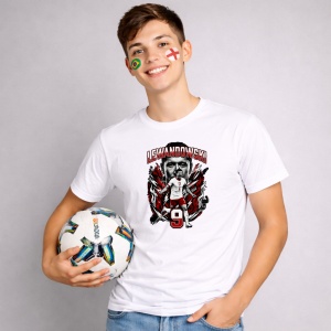 Tricou Robert Lewandowski Poland World Cup Fifa 2026 V2, din bumbac 100%, tricou alb, Copii | Dama | Barbat - Img 3