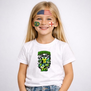 Tricou Rodrygo Brazil World Cup Fifa 2026, din bumbac 100%, tricou alb, Copii | Dama | Barbat - Img 2