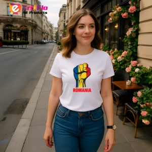 Tricou Romania Putere Dreptate Tricolor |Colectia Tricouri Romania - Img 4
