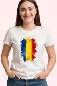 Tricou Romania Steag Splash Art, Copii | Dama | Barbat - Img 4