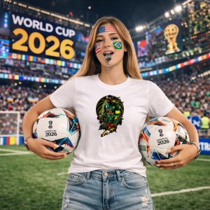 Tricou Samuel Eto O Cameroon World Cup Fifa 2026 V2, din bumbac 100%, tricou alb, Copii | Dama | Barbat - Img 9