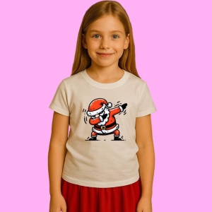 Tricou Santa Coming For You Mos Craciun Cu Ochelari, din bumbac 100%, tricou alb, Copii | Dama | Barbat - Img 2