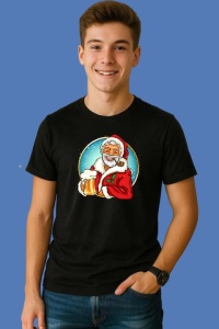 Tricou Santa With Beer, din bumbac 100% Copii | Dama | Barbat - Img 3