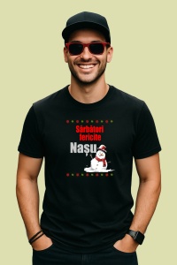 Tricou Sarbatori Fericite Nasa Om Zapada, din bumbac 100%, tricou negru, Dama | Barbat