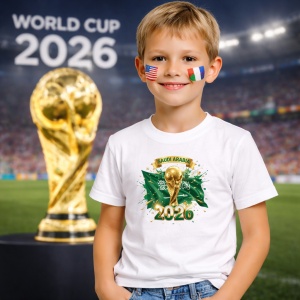 Tricou Saudi Arabia World Cup 2026 Fifa V2, din bumbac 100%, tricou alb, Copii | Dama | Barbat - Img 5