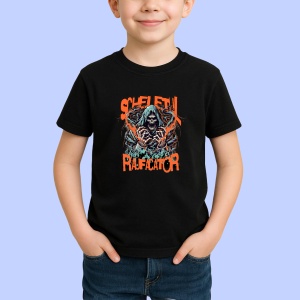 Tricou Scheletul raufacator Negru, Copii | Dama | Barbat