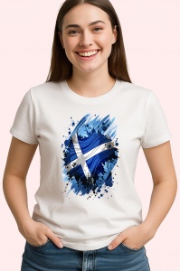 Tricou Scotland Steag Splash Art, Copii | Dama | Barbat - Img 4