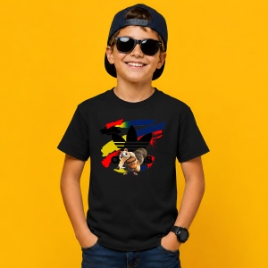 Tricou Scrat Veverita Ice Age Logo Colorat Urban Street Design, din bumbac 100%, tricou negru, Copii | Dama | Barbat - Img 3