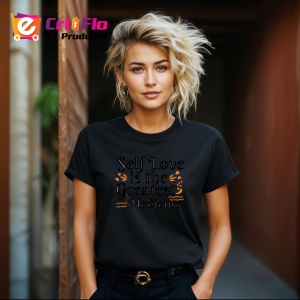 Tricou Self Love Is The Greatest Medicine Text Gri, din bumbac 100%, tricou negru Copii | Dama | Barbat - Img 8