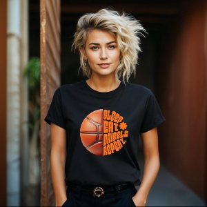 Tricou Seppe Eat Dribble Reapeat Basketball Negru, Copii | Dama | Barbat - Img 8
