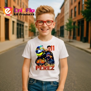 Tricou Sergio Perez Imagine Red Bull Masina Si Portret Formula 1, Copii | Dama | Barbat - Img 6
