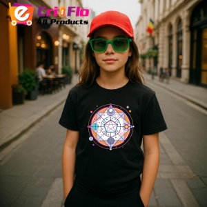 Tricou Simbol Spiritual Roz Violet Geometric, Copii | Dama | Barbat, culoare negru - Img 7