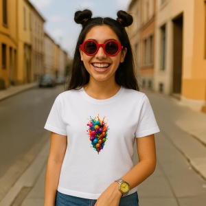 Tricou Simley Emojy tip bilute colorate - Copii | Dama | Barbat - Img 5