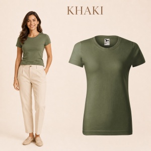 Tricou simplu damă, clasic lejer basic pentru femei | 44 de culori disponibile XS - 2XL - Img 50
