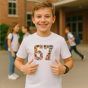 Tricou SIX SEVEN 67 Colaj Personaje Fun, din bumbac 100%, tricou alb, Copii | Dama | Barbat - Img 2