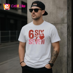 Tricou SIX SEVEN 67 Iubire Vintage, din bumbac 100%, tricou alb, Copii | Dama | Barbat