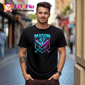 Tricou SIX SEVEN 67 Mason 67 Energie Extrema, din bumbac 100%, tricou negru, Copii | Dama | Barbat