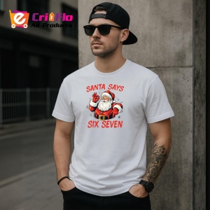 Tricou SIX SEVEN 67 Mos Craciun Spune 2, din bumbac 100%, tricou alb, Copii | Dama | Barbat - Img 2