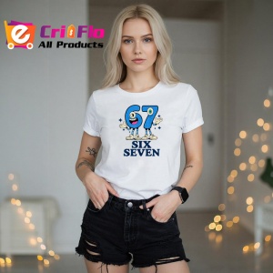 Tricou SIX SEVEN 67 Purple Numbers Friends, din bumbac 100%, tricou alb, Copii | Dama | Barbat - Img 3