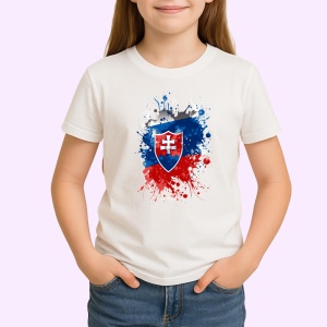 Tricou Slovakia Steag Splash Art, Copii | Dama | Barbat - Img 3