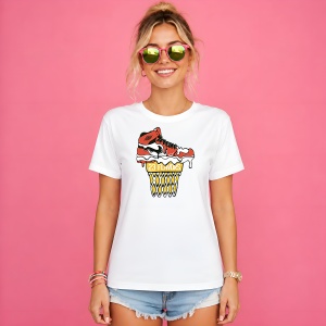 Tricou Sneaker Portocaliu Cos Baschet Numar 23, din bumbac 100% Copii | Dama | Barbat