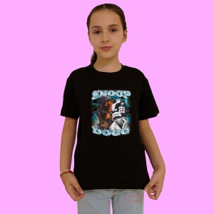 Tricou Snoop Dogg - Blue & White Throwback, muzica Not Applicable, Dama | Barbat | Copii, Culoare Negru - Img 2
