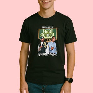 Tricou Snoop Dogg & Wiz Khalifa - Mac and Devin Go to High School, muzica (Comedie / Rap ironic), Dama | Barbat | Copii, Culoare Negru - Img 3