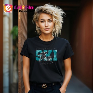 Tricou Snowboarding Ski Repeat Design Iarna V1, din bumbac 100%, tricou negru Copii | Dama | Barbat - Img 8