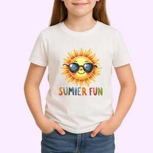 Tricou Soare zambitor cu ochelari text summer fun grafica jucausa Copii | Dama | Barbat Barbat - Img 4