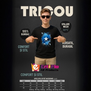 Tricou Somalia Steag Splash Art, Copii | Dama | Barbat, culoare negru - Img 5