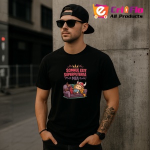 Tricou Somnul este superputerea mea, Copii | Dama | Barbat , tricou negru - Img 1
