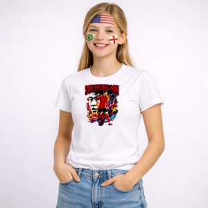 Tricou Son Heung Min South Korea World Cup Fifa 2026, din bumbac 100%, tricou alb, Copii | Dama | Barbat - Img 3