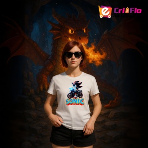 Tricou Sonic Shadow pe motocicleta - Viteza Intunecata Copii | Dama | Barbat - Img 12