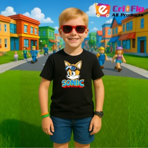 Tricou Sonic Tails - Inventator Aerian Copii | Dama | Barbat - Img 1