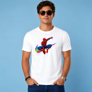 Tricou Spiderman Omul Paianjen Culori Vibrante Design Urban Drip, din bumbac 100% Copii | Dama | Barbat
