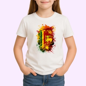 Tricou Sri Lanka Steag Splash Art, Copii | Dama | Barbat - Img 3