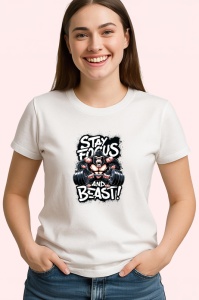 Tricou Stay Focus And Beast Bodybuilder, Copii | Dama | Barbat - Img 4