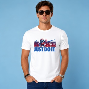 Tricou Stitch Logo Colorat Just Do It, din bumbac 100% Copii | Dama | Barbat