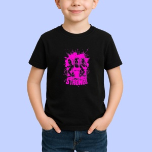 Tricou Strong Fete Fitness Roz, Copii | Dama | Barbat, culoare negru - Img 3