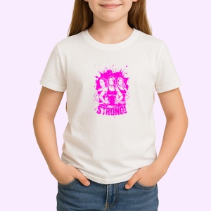 Tricou Strong Fete Fitness Roz, Copii | Dama | Barbat - Img 3