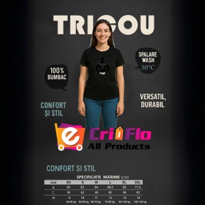 Tricou Strong Silueta Neagra Muschi, Copii | Dama | Barbat, culoare negru - Img 12